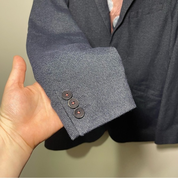 Ted Baker Men’s Navy lined business casual sport career blazer in size 4 (L) - Picture 2 of 10